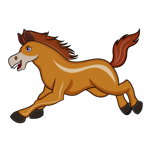 Cartoon image of a running PNG Free Download