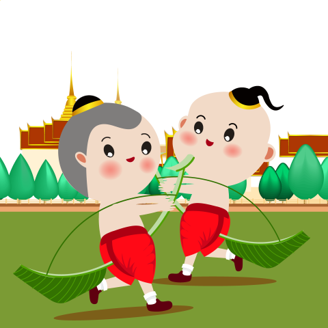 Thai children play kan kluai PNG Free Download