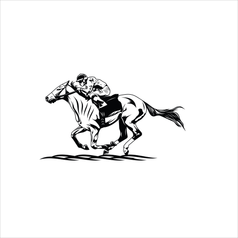 Horse racing vector logo design PNG Free Download