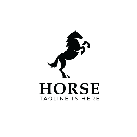 Prancing horse logo template PNG Free Download