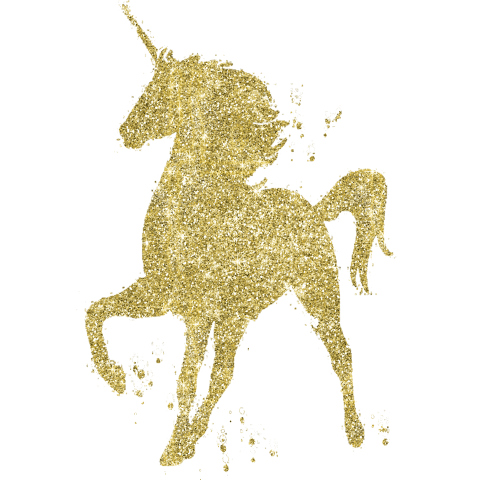 Unicorn horse glitter copper PNG Free Download