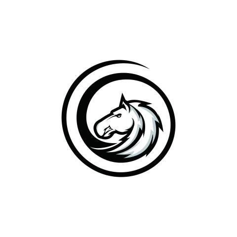 Logo circle horse PNG Free Download