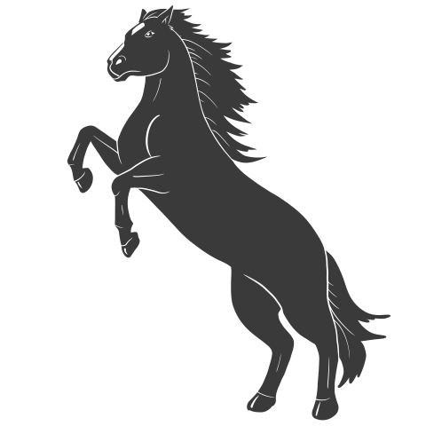 Stallion horse silhouette PNG free Download
