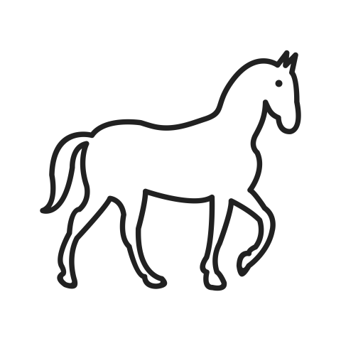 Horse line icon PNG Free Download