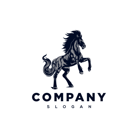 Strong horse logo illustration PNG Free Download