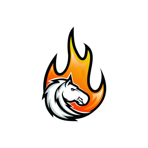 Logo fires horse PNG Free Download