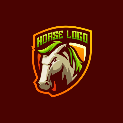 Horse logo design vector illustration template