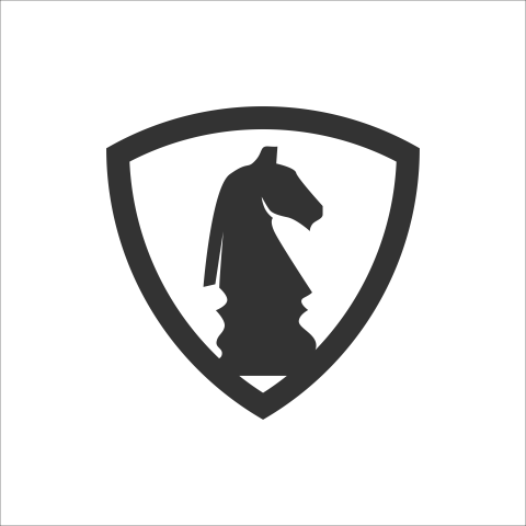 Black chess horse knight logo PNG free Download