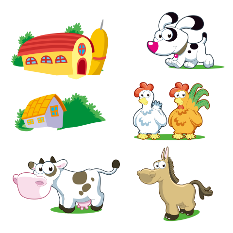 Cartoon animals cartoon cow cartoon PNG free Download
