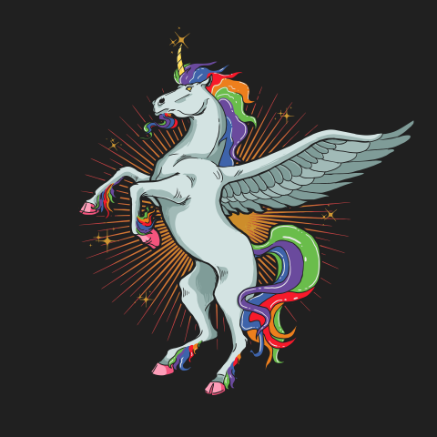 Unicorn horse illustration vector graphic PNG free Download