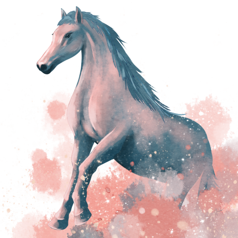 Watercolor horse PNG Free Download