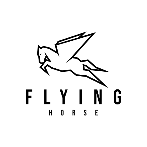 Flying horse logo line vector PNG Free Download