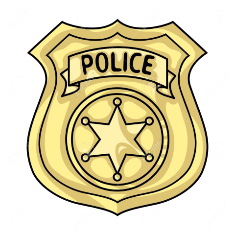 Printable Police Badge PNG Transparent Image