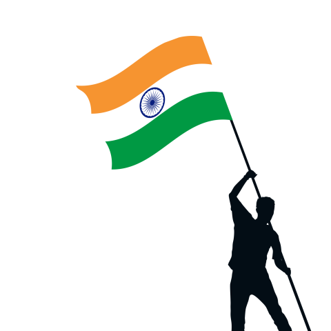 Silhouette India Flag PNG Vector Clipart Image Free Download