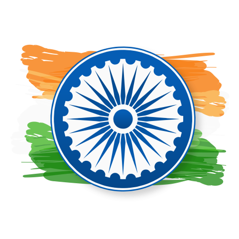 HD India Flag Painting PNG Art Image