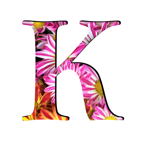 Tropical Nature Letter K PNG Image Free Download