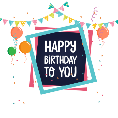 Illustration Svg Happy Birthday PNG Card Design Free Download