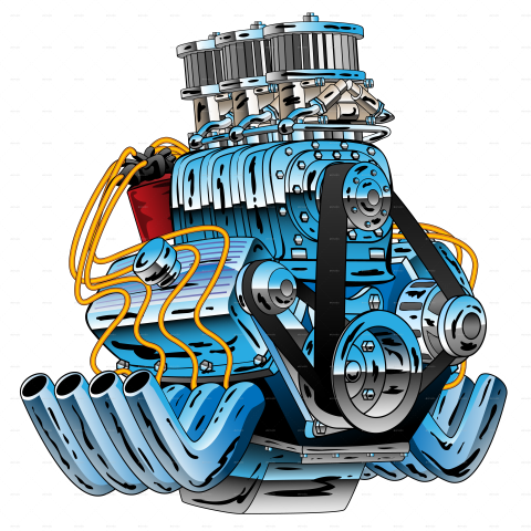 Silhouette Engine PNG Picture on Free Download