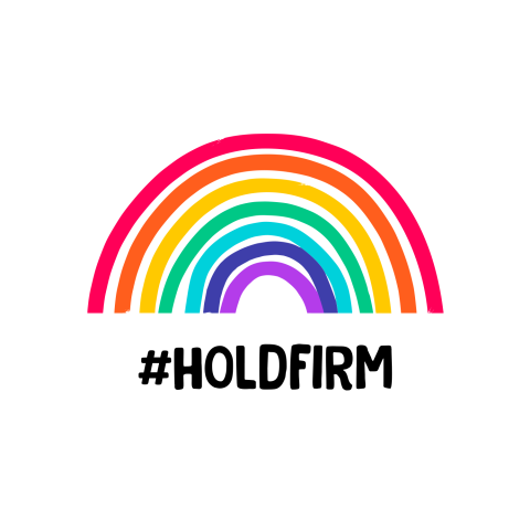 Stop Coronavirus PNG Rainbow Holdeirm Image