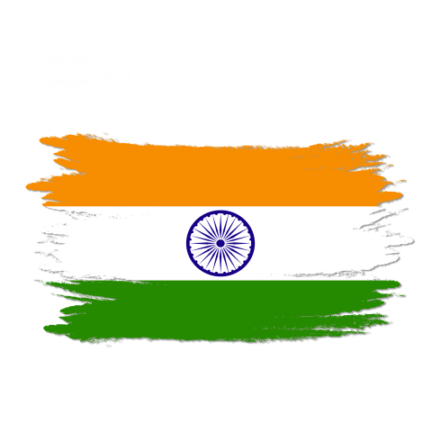 India flag transparent watercolor painted png