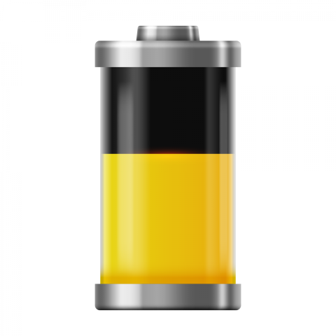 Battery Charge icon, Energy Charger level on transparent background PNG