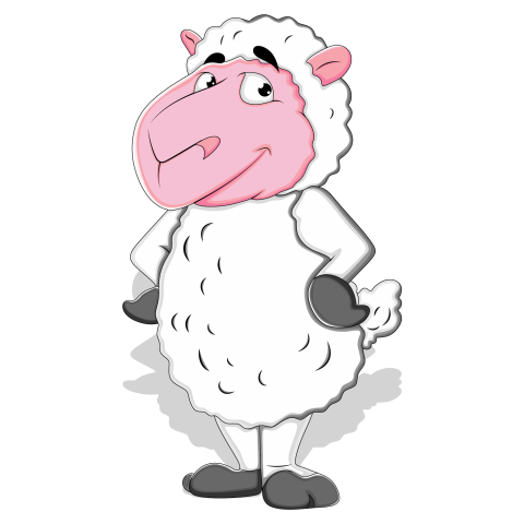 White Sheep Cartoon Vector Character - Sheep , HD , PNG Download , Transparent PNG images