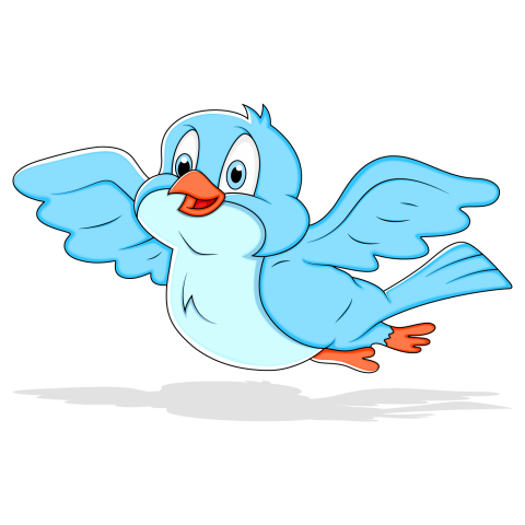 Vector Cartoon Blue Sparrow Images PNG Free Download