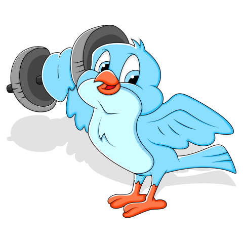 Vector Cartoon Cute Blue Sparrow Images , Clipart & illustration Sparrow with Super Hero Character , Transparent Background