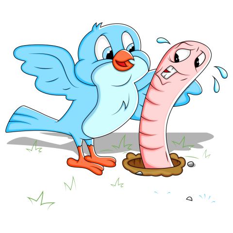 Cartoon Birds Image , Free Vector Sparrow With Snail PNG Download