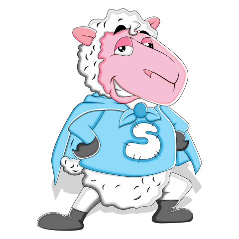Cute Super Hero Sheep Cartoon Royalty Free Vector Image - VectorStock , Transparent Free Download