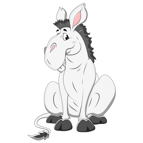 Cartoon Donkey / Horse Images , Vector Donkey Cute Face Expression , PNG Download , Transparent Background