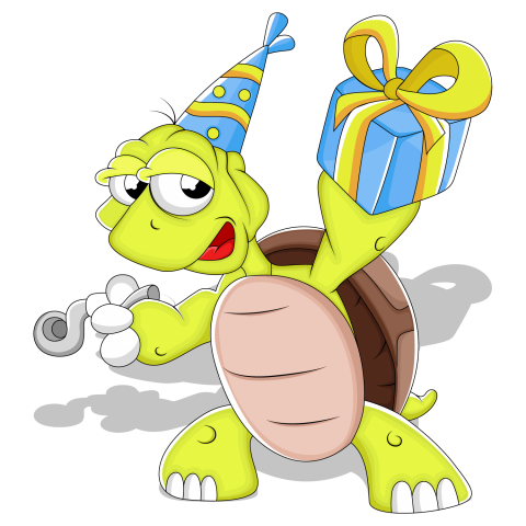 Premium Vector | Cartoon Turtle with Gift Vectors Images With Transparent Free PNG Download