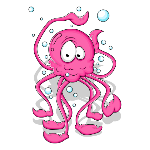 Cute Octopus Cartoon Vector Images , Transparent Free Download