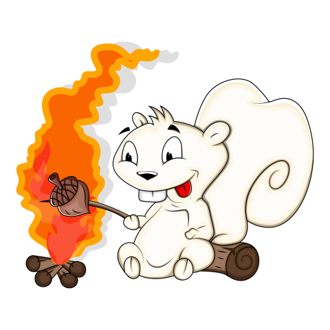 Cute Cartoon Squirrel Vectors, Squirrel with Fire images Free Download