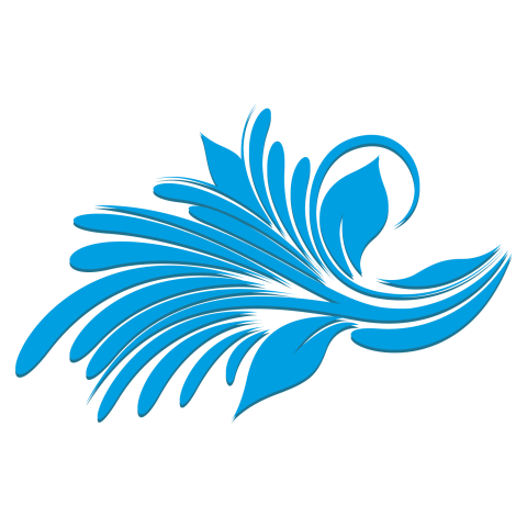 Blue Floral Vector Art Design PNG Image With transparent Free Download