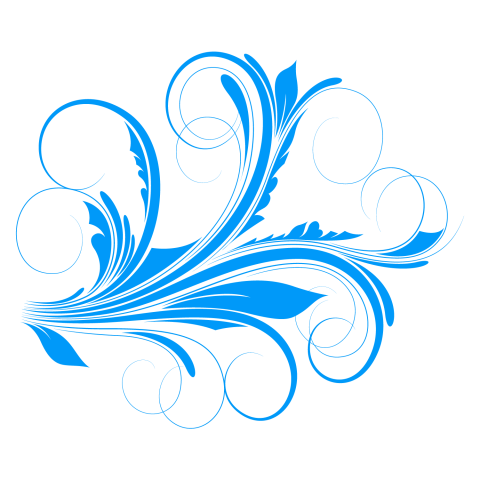 Blue Decorative Swirling Flourishes Royalty Free Vectors Design PNG Image Free Download