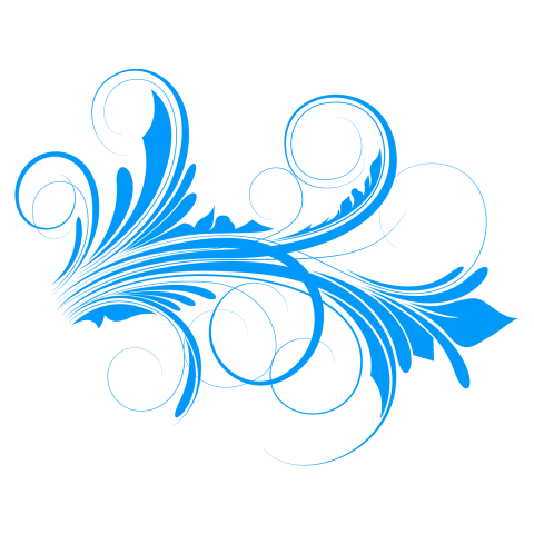Blue Decorative Swirling Flourishes Royalty Free Vectors Design PNG Image With Transparent Free Download