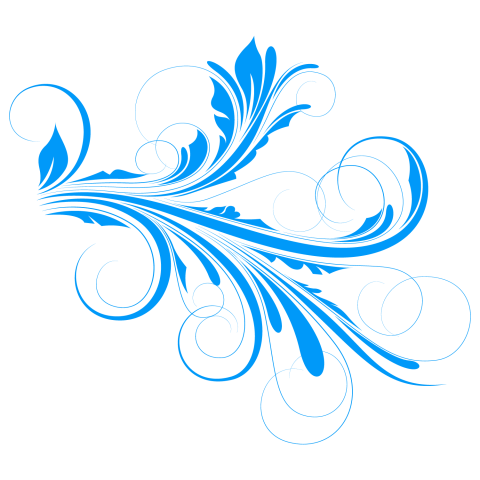 Royalty Free Blue Flourish Vector Design PNG Image With Transparent Free Design