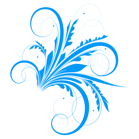 Abstract Royalty Free Blue Flourish Vector Design PNG Image With Transparent Free Design