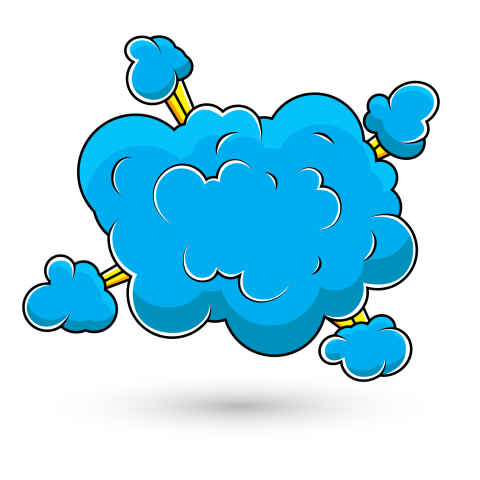 Blue Comic Explosion Cloud Royalty Free Boom Comic Vector PNG Image With Transparent Free Download