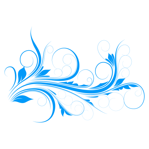 Abstract Royalty Free Blue Flourish Art Design With Transparent Background Floral Clipart Design HD PNG Download