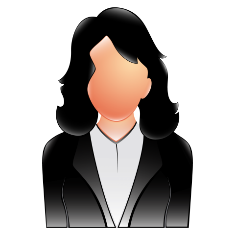 Women profile vactor black dress graphic design
