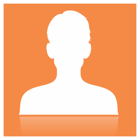 Boy Profile character orange background vector graphic design