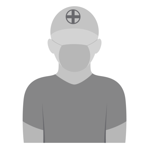 Grey man profile avatar vector graphic design