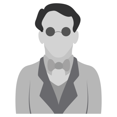 Gentle grey man profile avatar vector graphic design