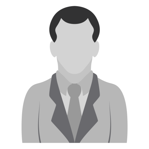 Simple grey man profile avatar vector graphic design
