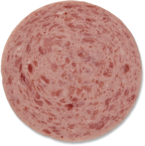 Ham Sausage Slice In Round Shape In Light Pink Color,Boneless chicken,HD Photo Free Download PNG Image,Transparent Background