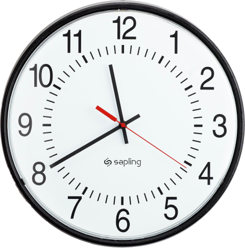 Flat Vector Wall Clock PNG Photo