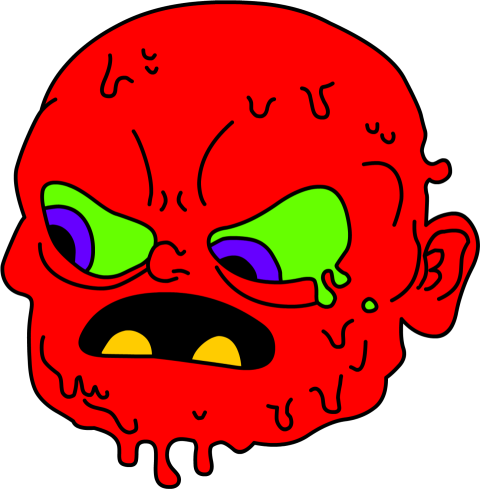 Horror No Drugs PNG Cartoon Sticker Free Download