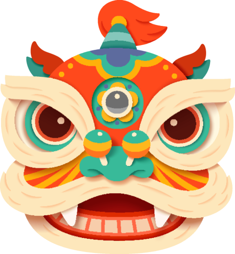 Dragon and lion dance gear PNG Free Download